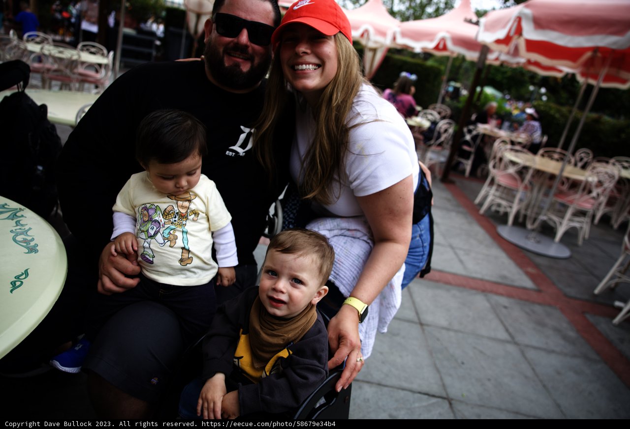 Family Fun at Disneyland Outdoor Restaurant