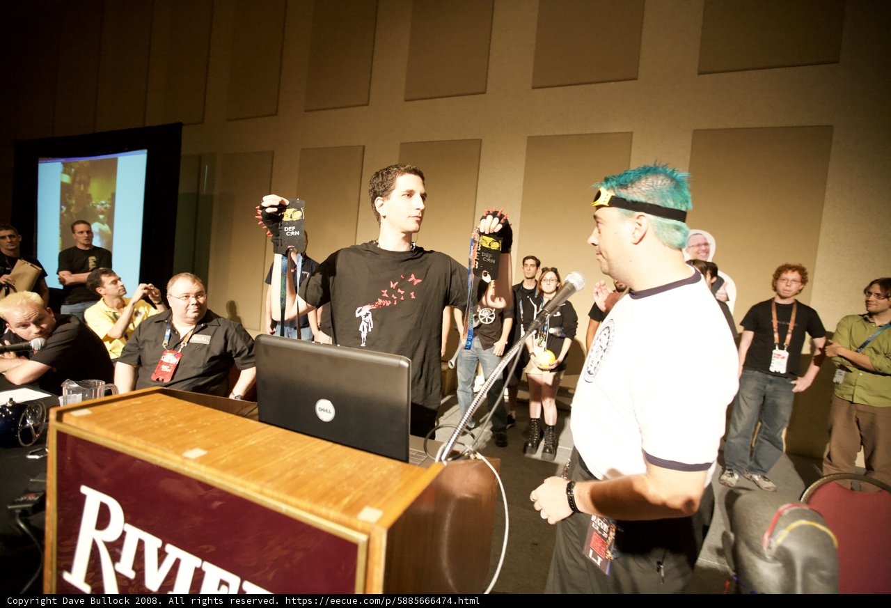 Green-Haired Jeff M with Microphone