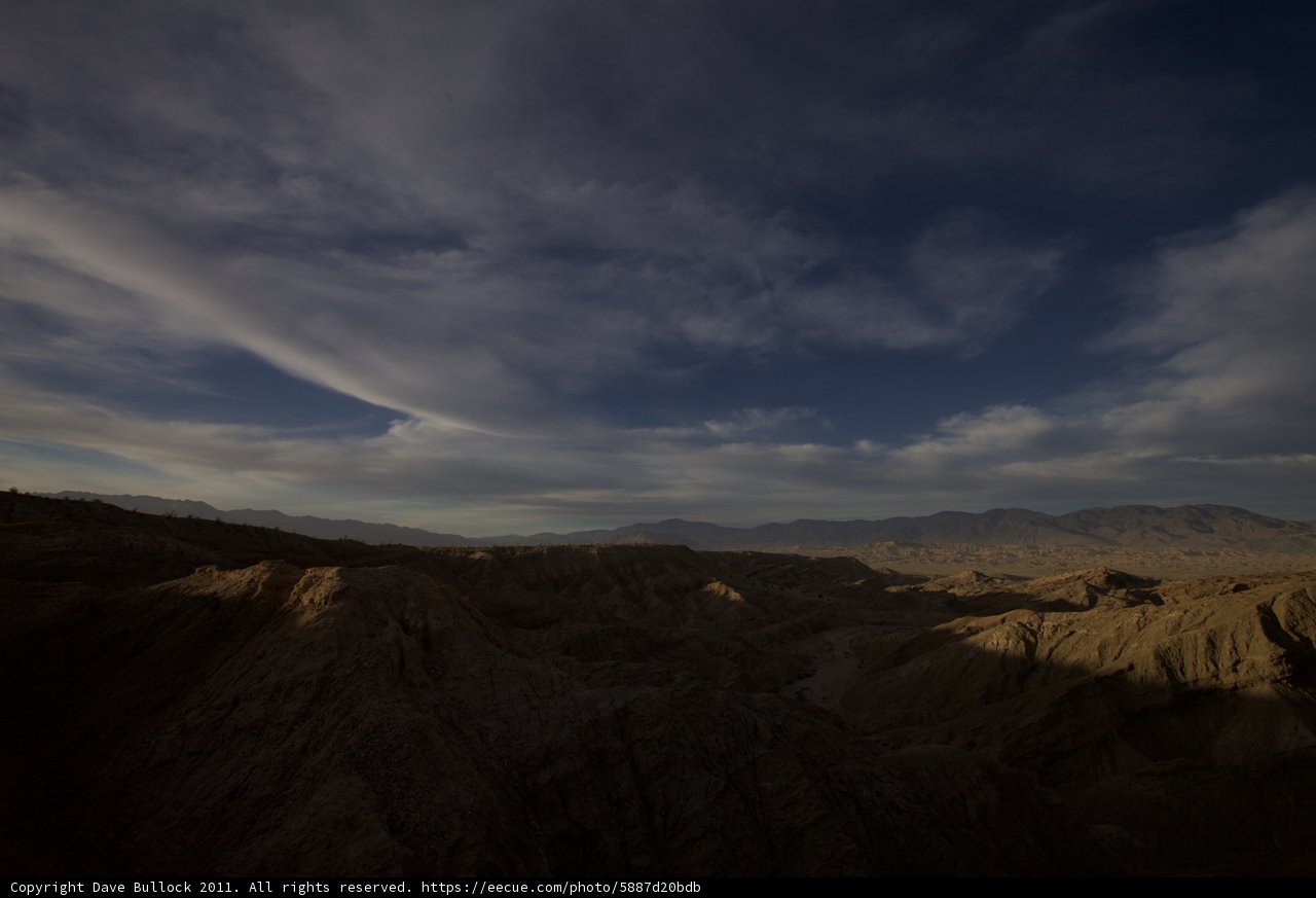 Sunset Over the Anza Borrego Mountains