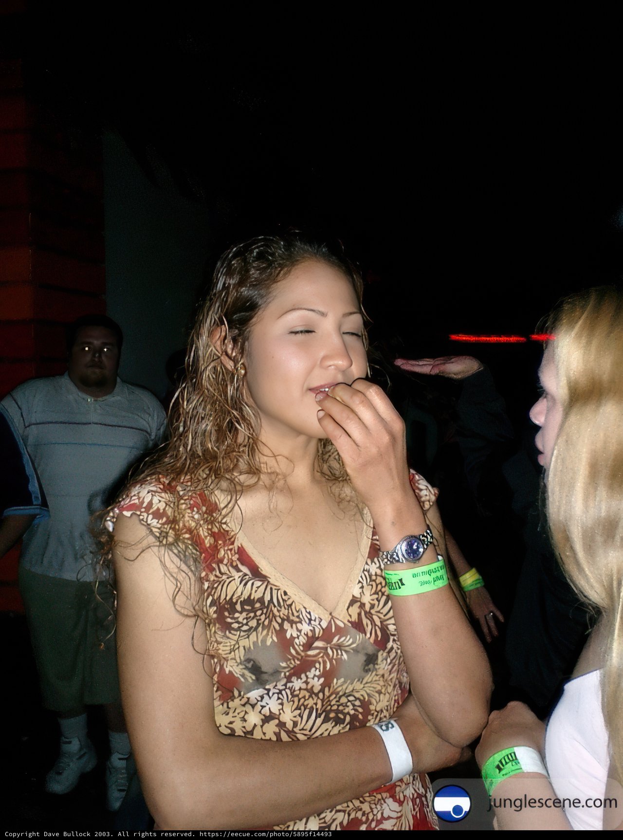 Jennifer Peña enjoying some food
