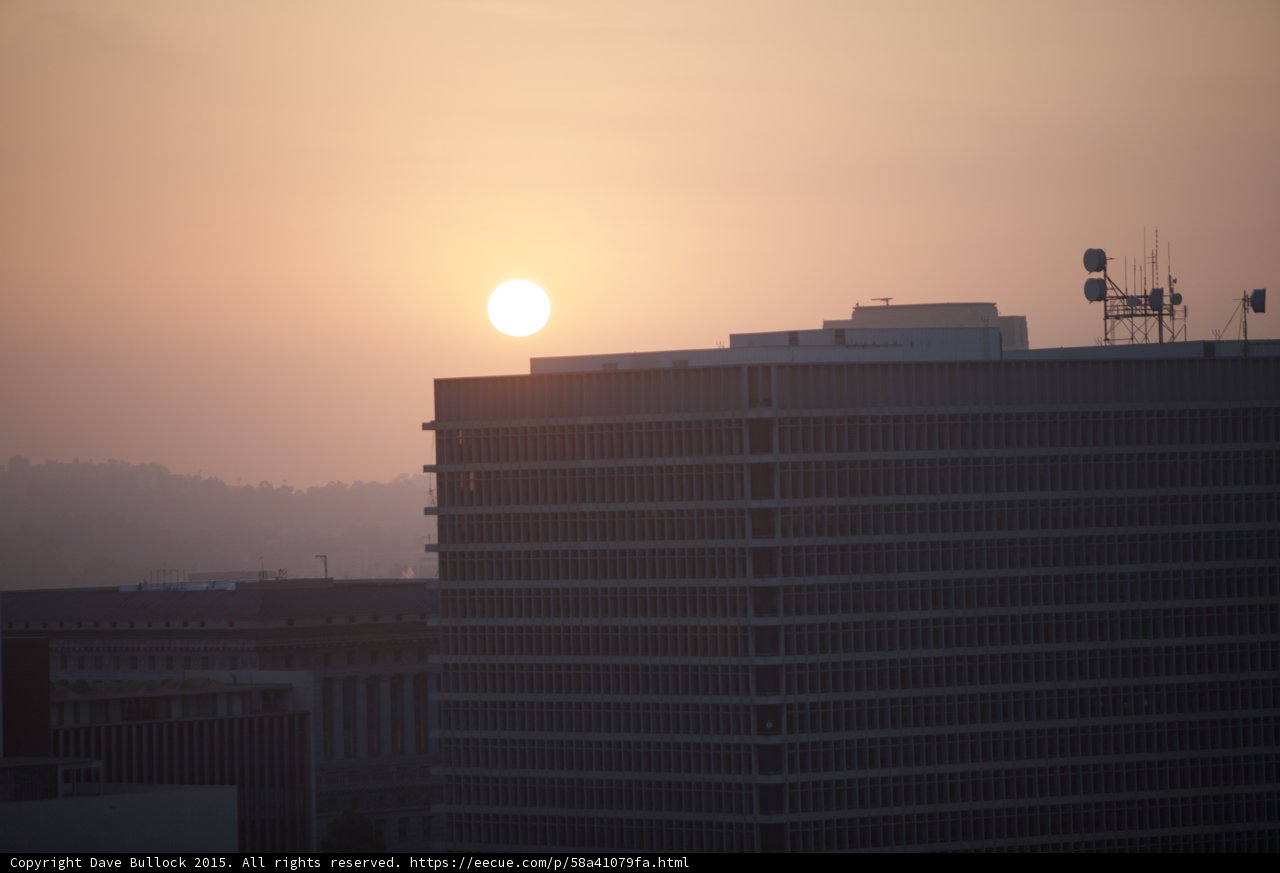 Civic Center Building Sunset