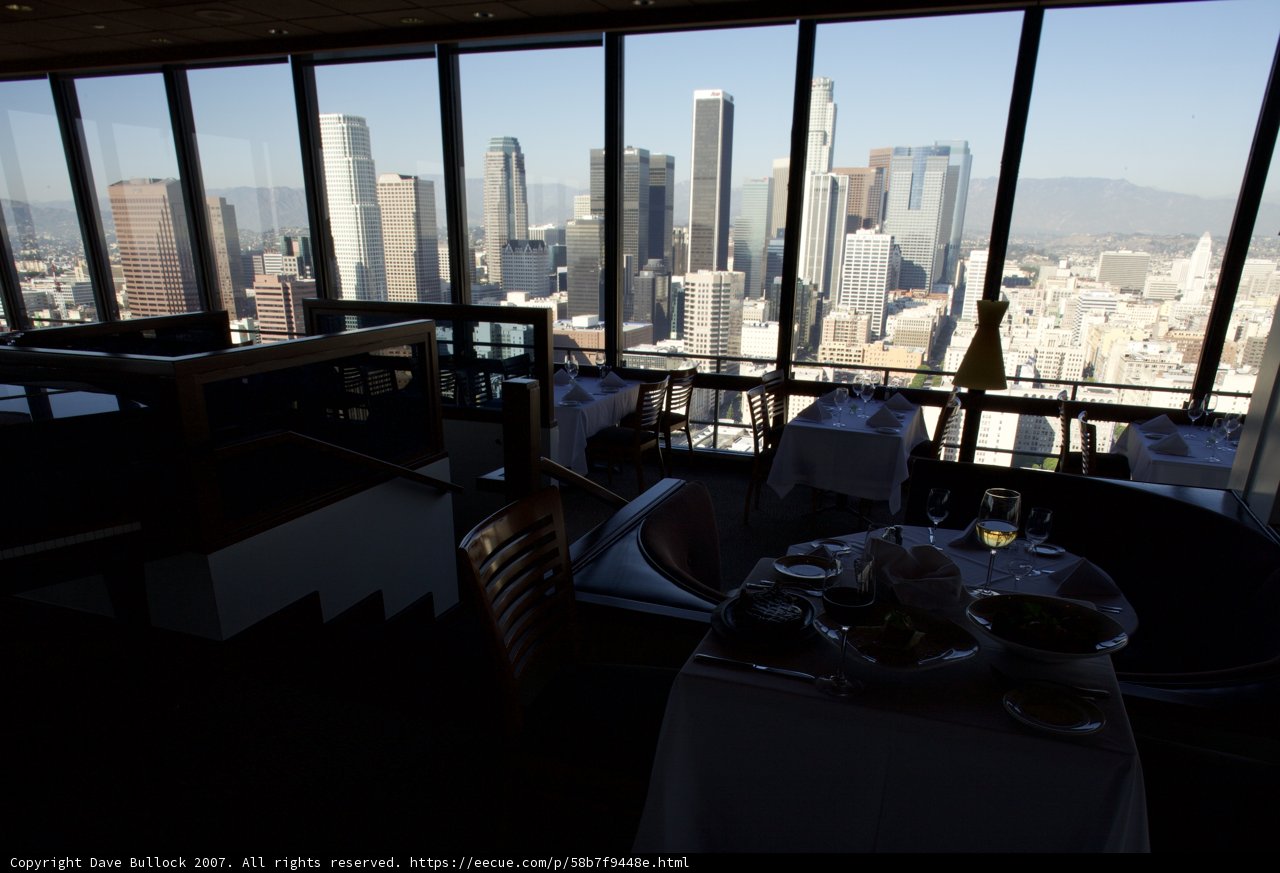 A Cityscape View from the Restaurant