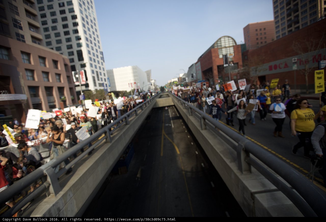 Pre-Coachella Protest March in the Heart of the Metropolis