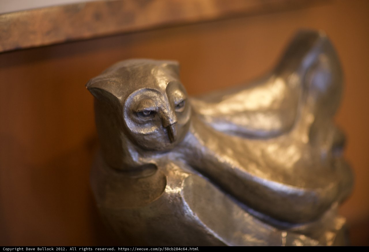 Bronze Owl Statue
