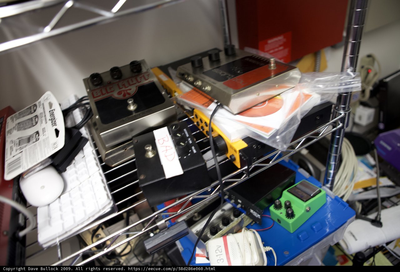 Electronic Devices on Metal Shelf
