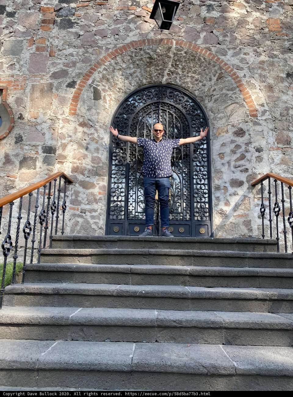 Man Standing on the Stone Steps
