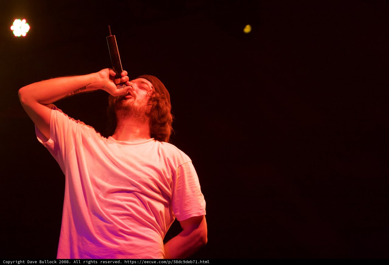 Aesop Rock Takes the Stage with Microphone in Hand