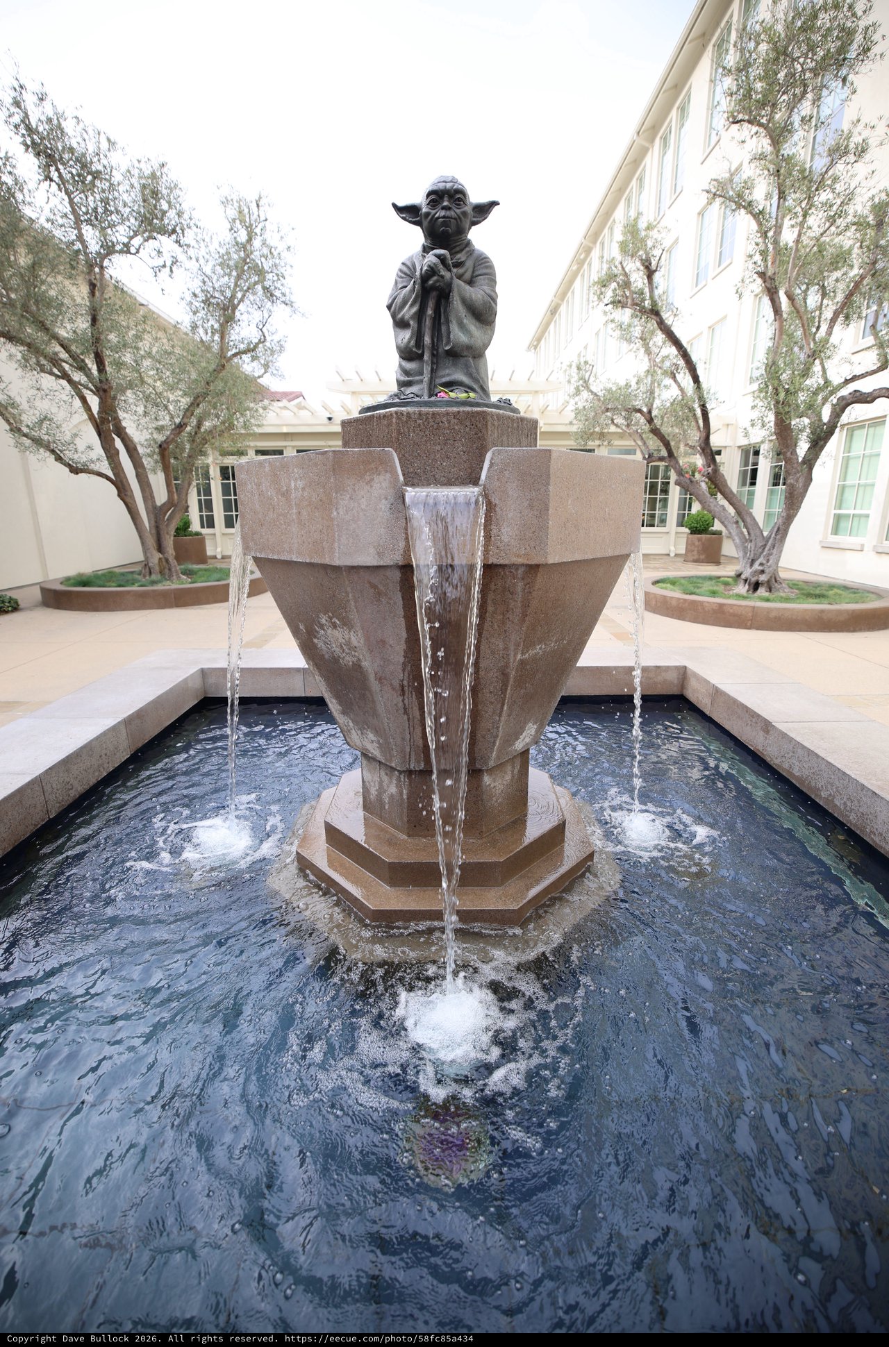 Yoda Fountain at Skywalker Ranch Courtyard