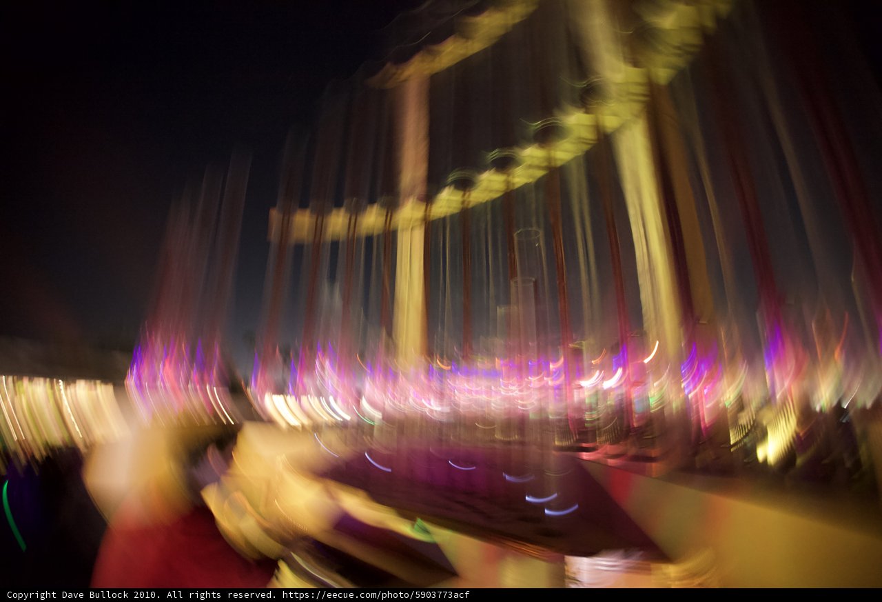 Blurred Night Lights of the Ferris Wheel