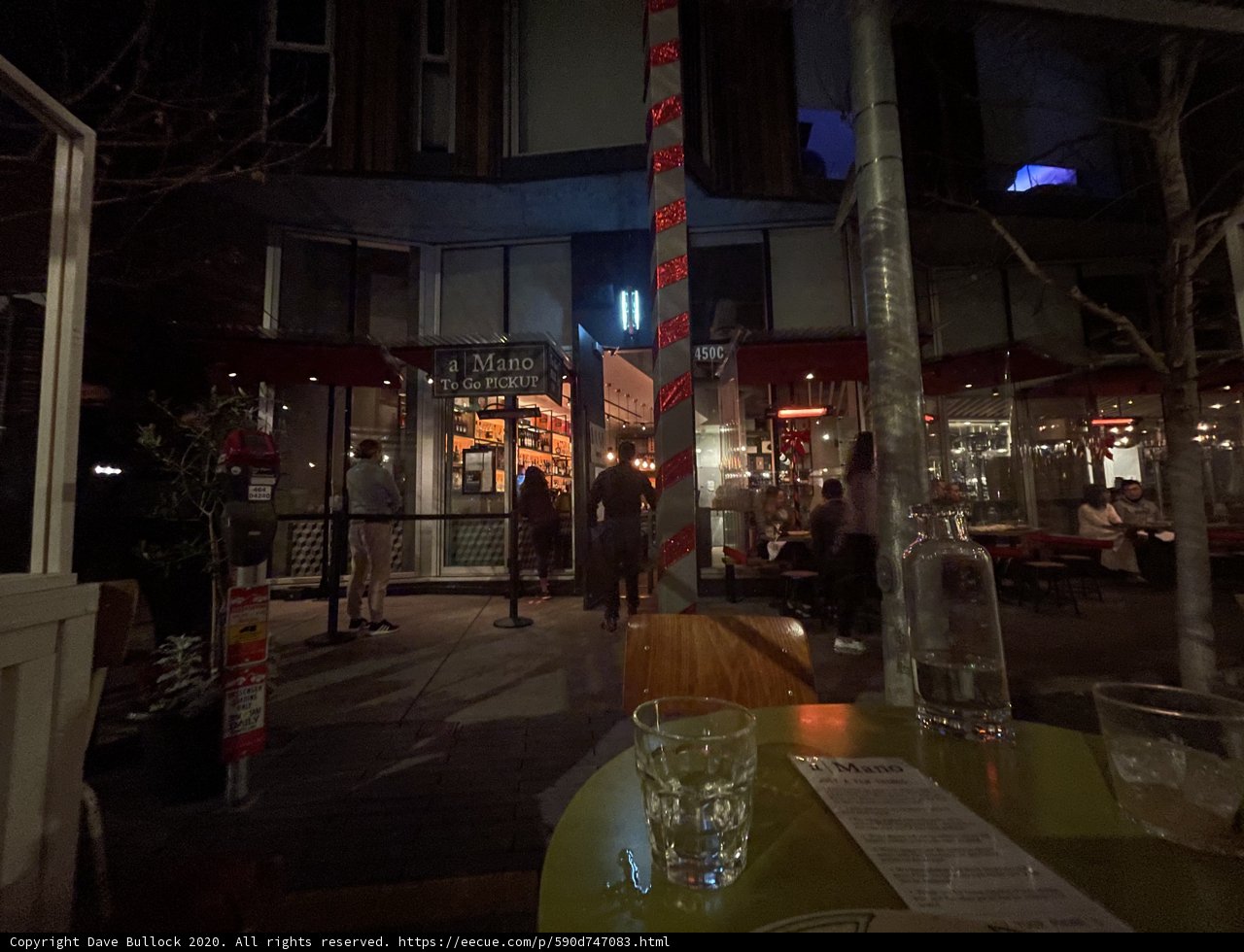 Late Night Dining at an Urban Restaurant