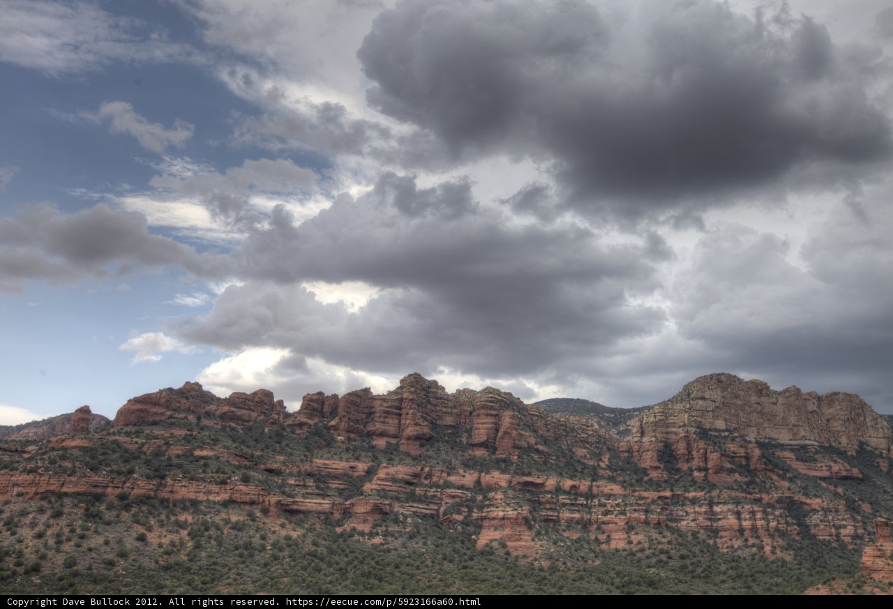 Majestic View of Sedona's Red Rocks and Clouds