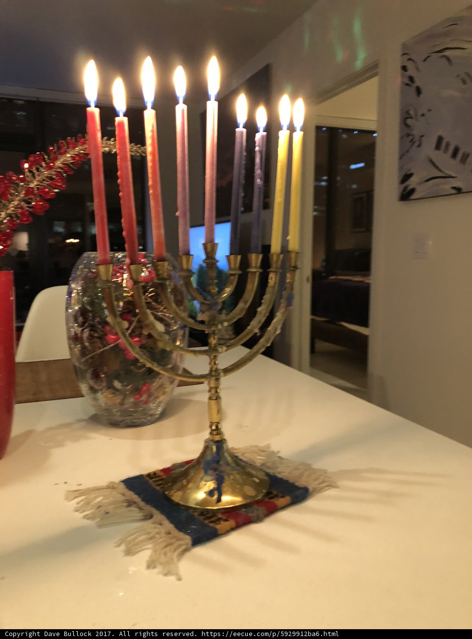 The Glowing Hanukkah Menorah