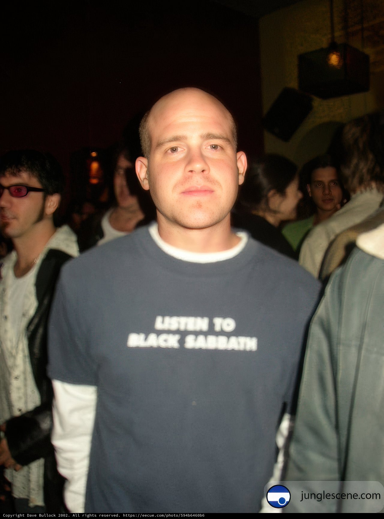 Mysterious urban man in black shirt