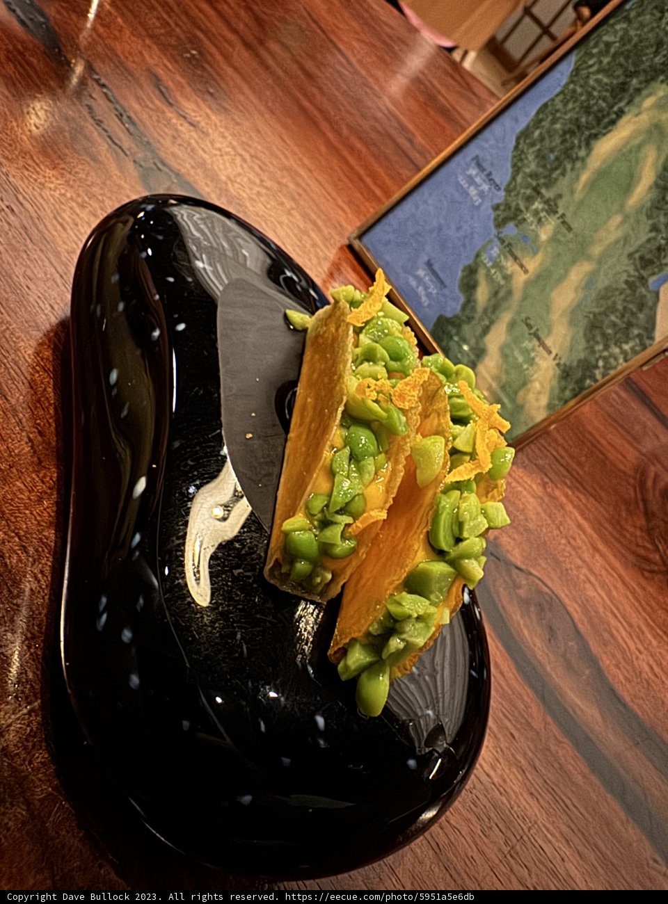 Global Gastronomy - Taco de Eggplant and Guacamole