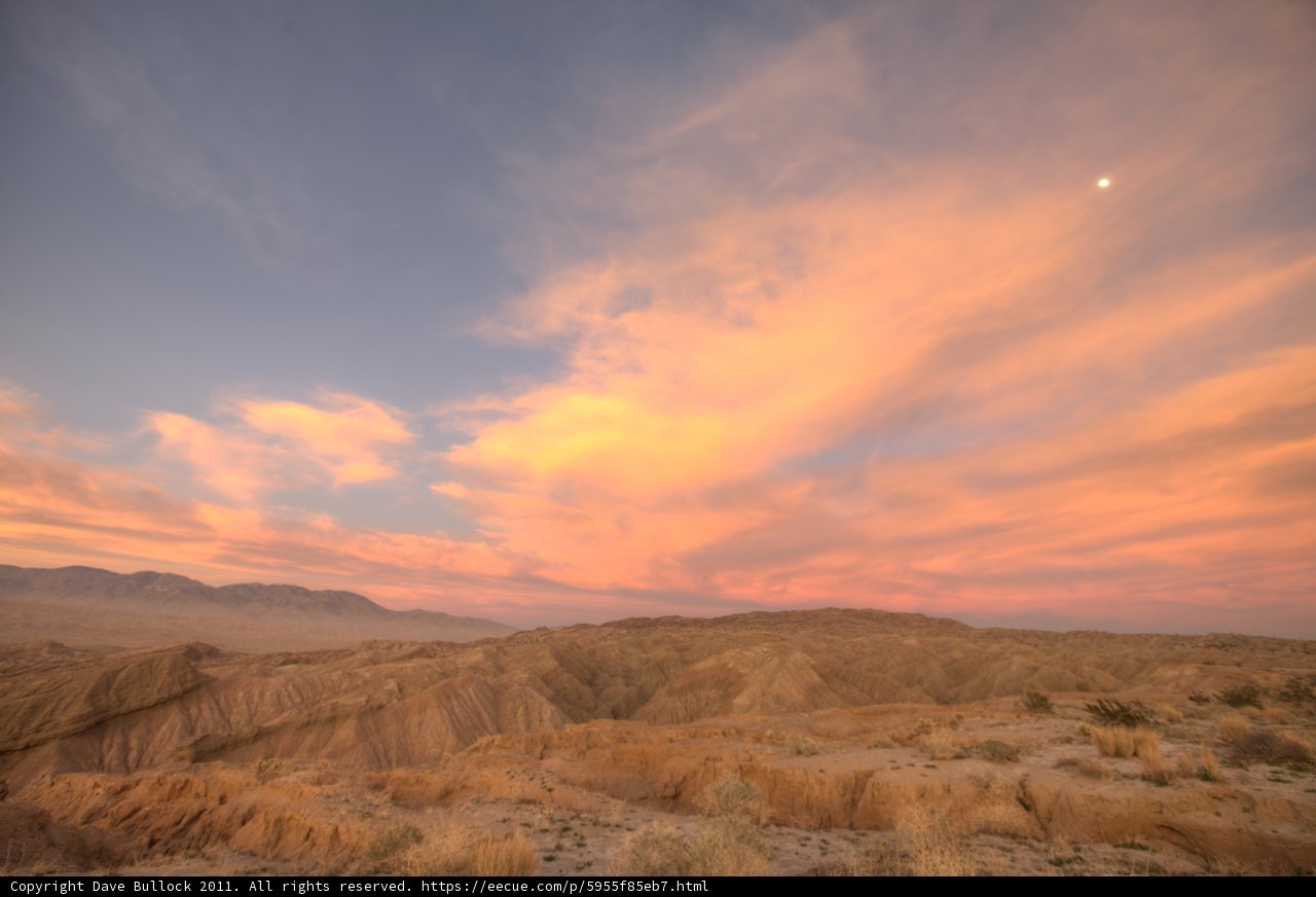Moonrise Over Anza Borrego Desert