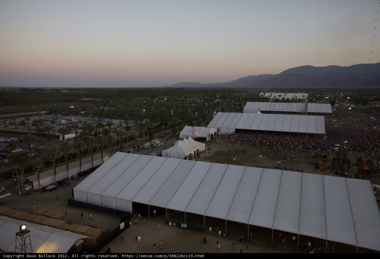 Coachella's White Tent in the Mountains