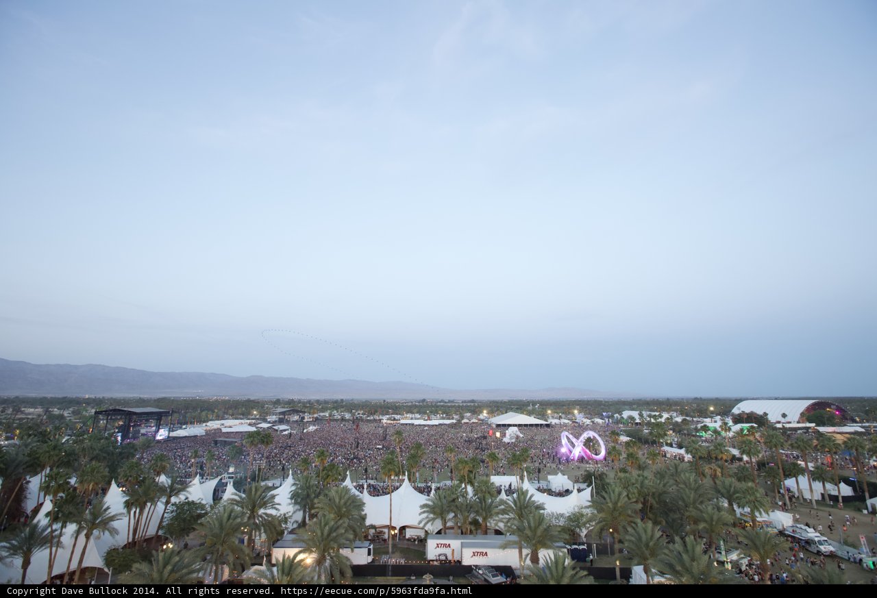 Dusk Descends on Coachella Festival Grounds