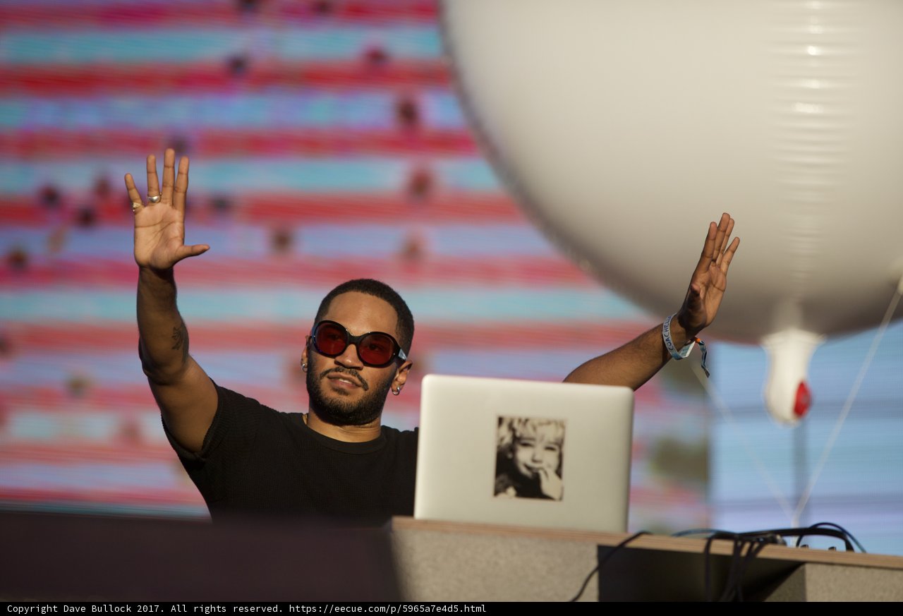 Kaytranada Rocks Coachella with Laptop and Shades
