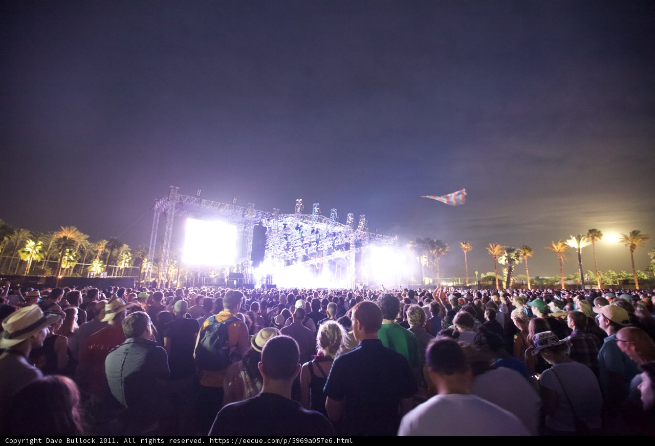 Illuminated by the Night: A Crowd Rocks out at Coachella