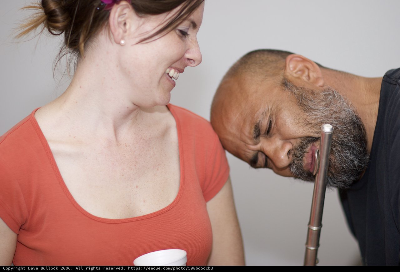 Playful Couple Sharing a Lighthearted Moment Together