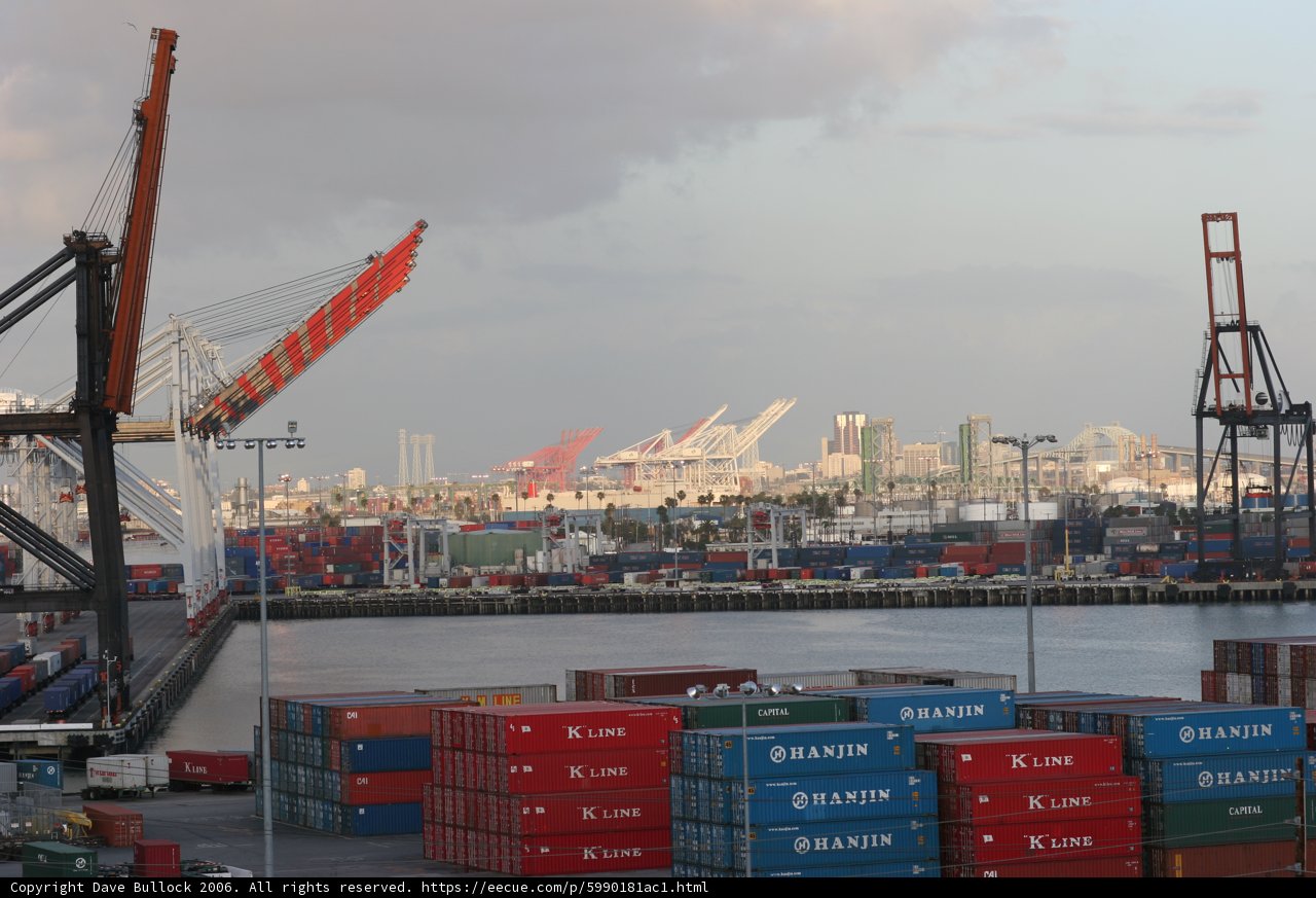 Cloudy Sky Over Busy Port