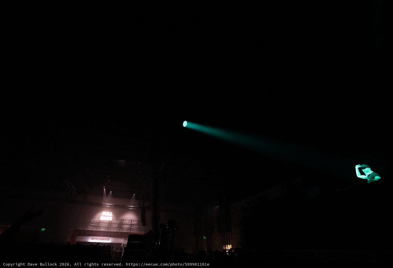 Cyan Beam Cuts Through Darkness at Wobbleland