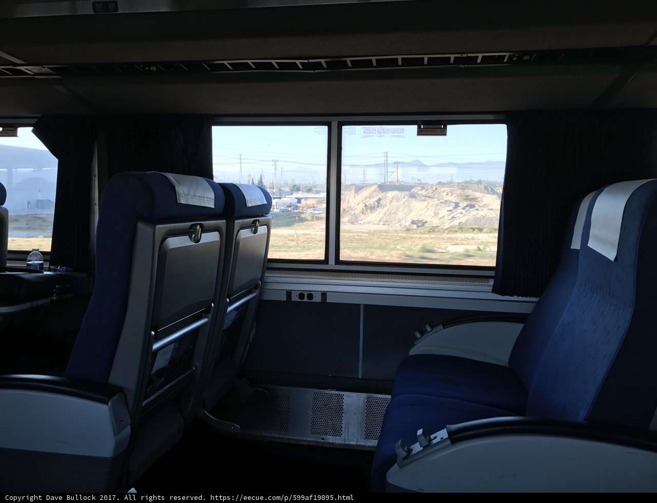 Blue Seats on a Train