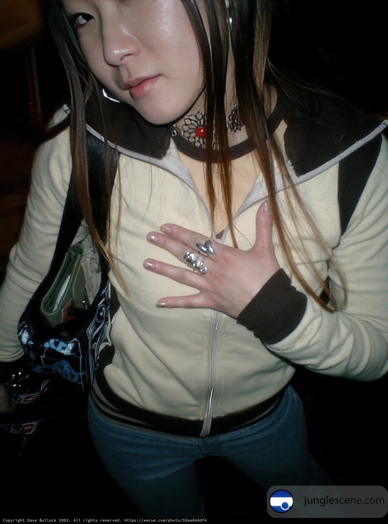 Miyuki Y in a Stylish Jacket and Necklace
