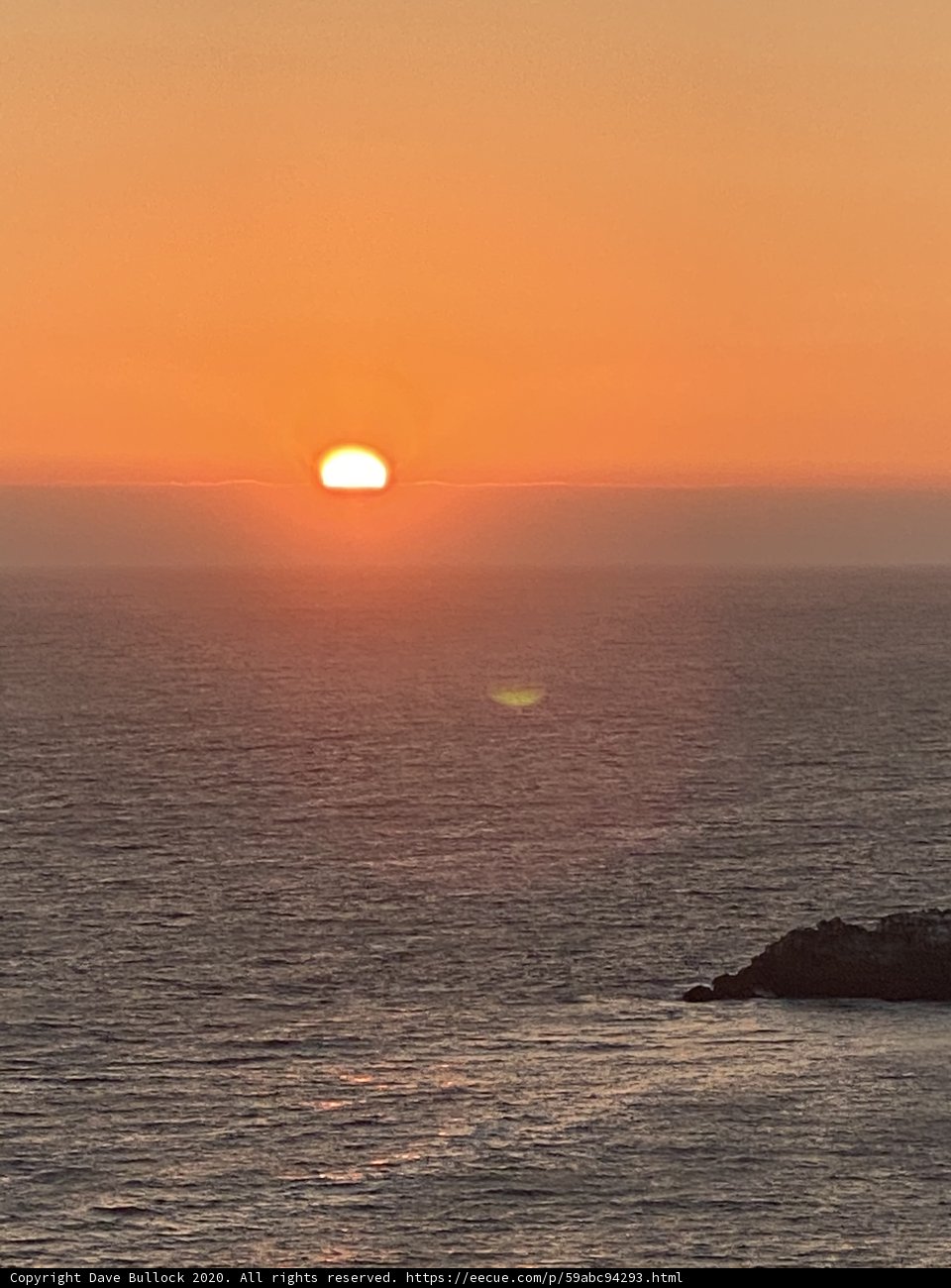 Setting Sun Meets The Horizon