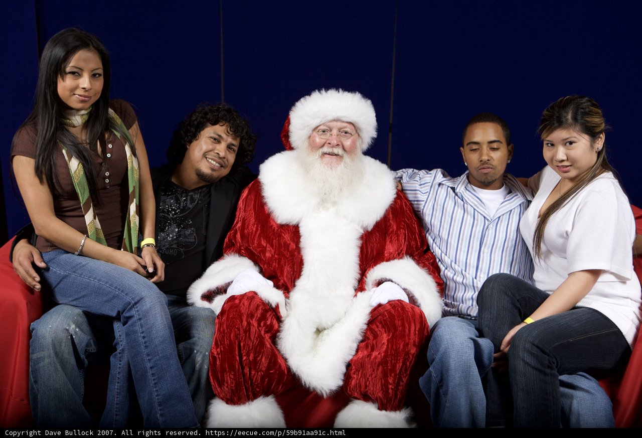 Festive Couch Hangout with Santa