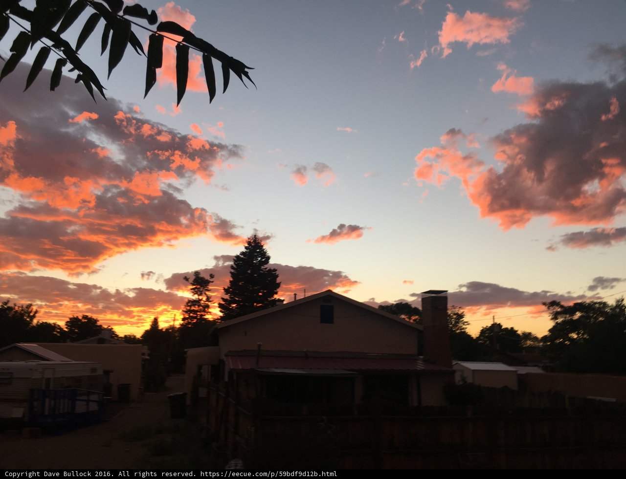 Backyard Sunset in Santa Fe
