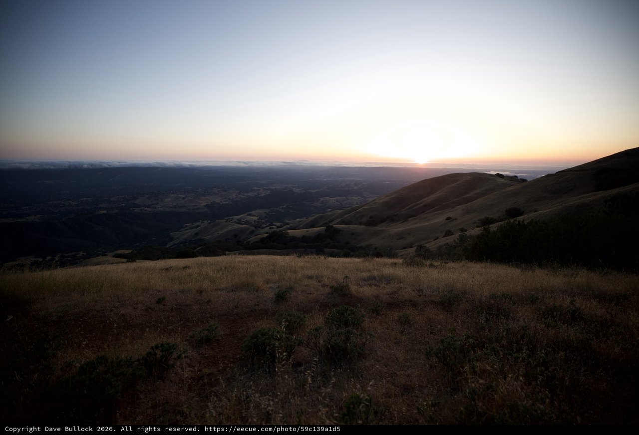 Golden Hour Fades Over Bay Area Valleys