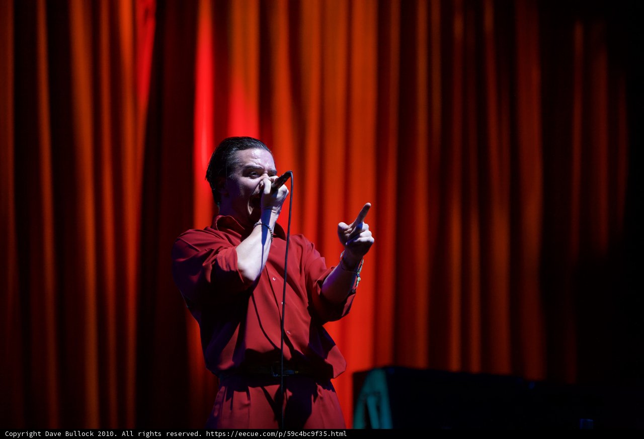 Red-shirted Mike Patton Rocks Coachella Stage