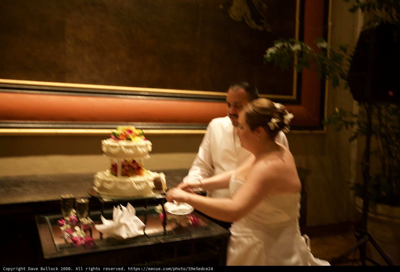 Cake Cutting Ceremony at Hawaii Wedding
