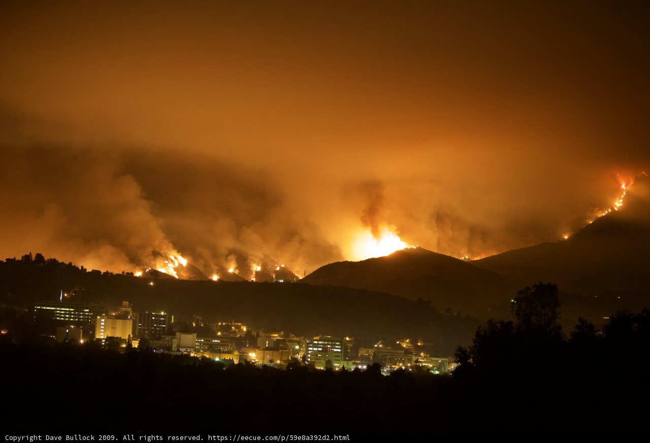Flames Engulf the Hills and City