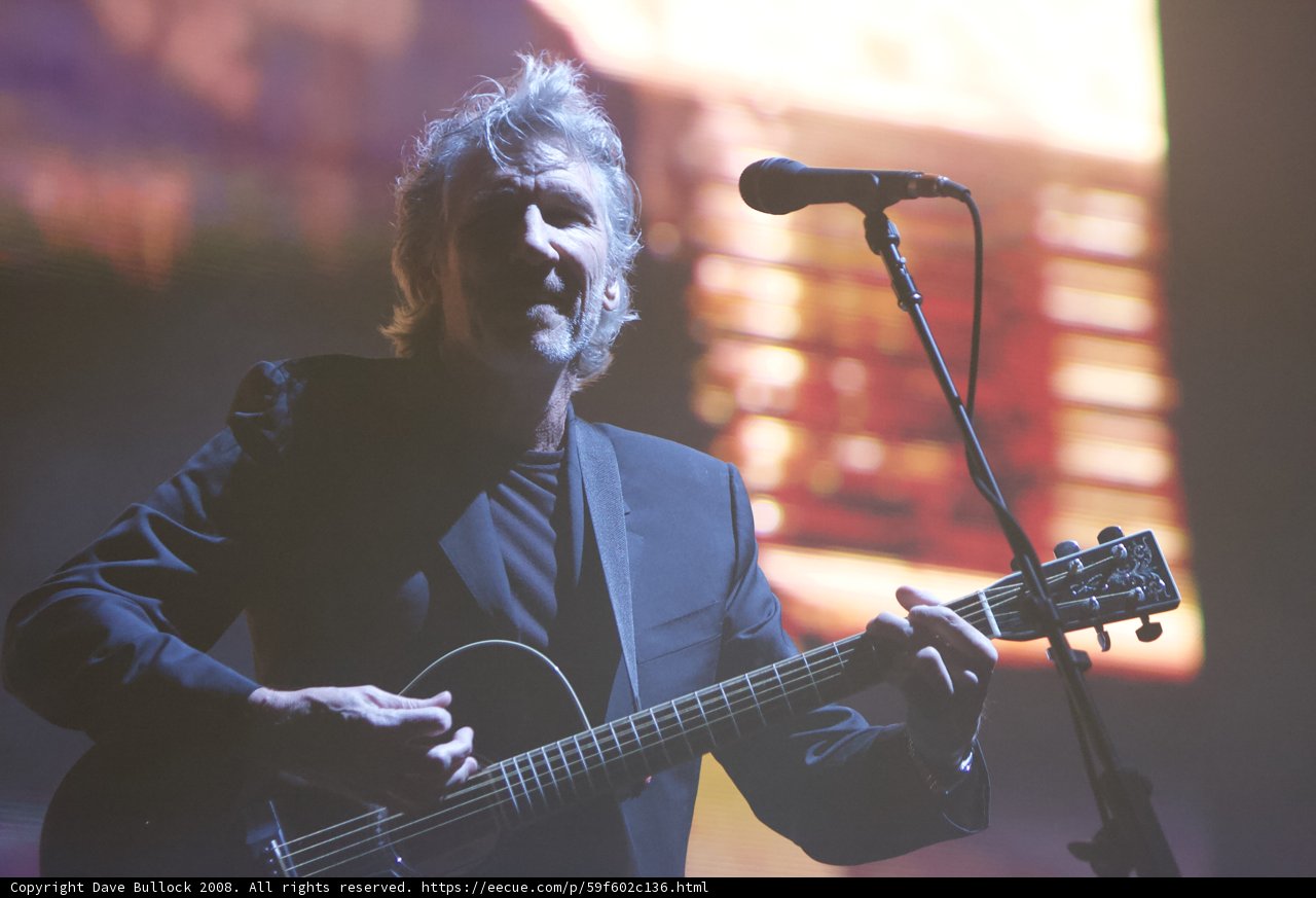 Roger Waters Rocking the Guitar at Coachella 2008