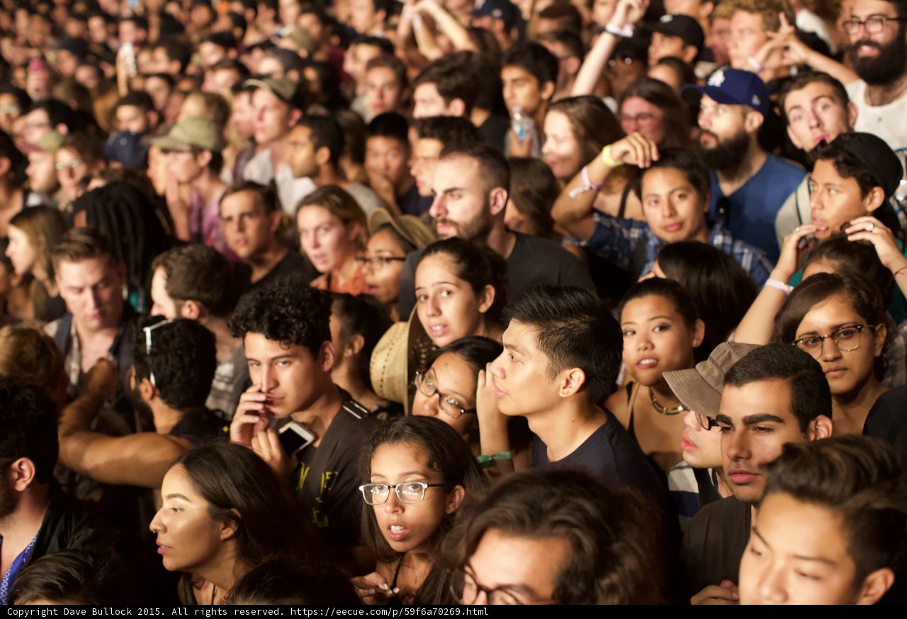 Crowd Faces Close-up
