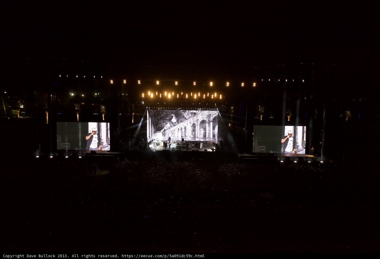 Coachella Stage Lights Up the Night Sky