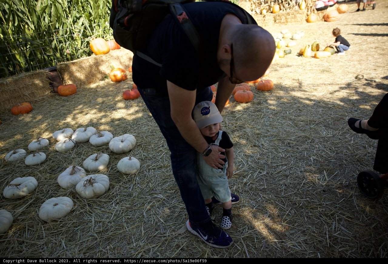 Autumn Joy with Wesley and Little One at Pumpkin Patch