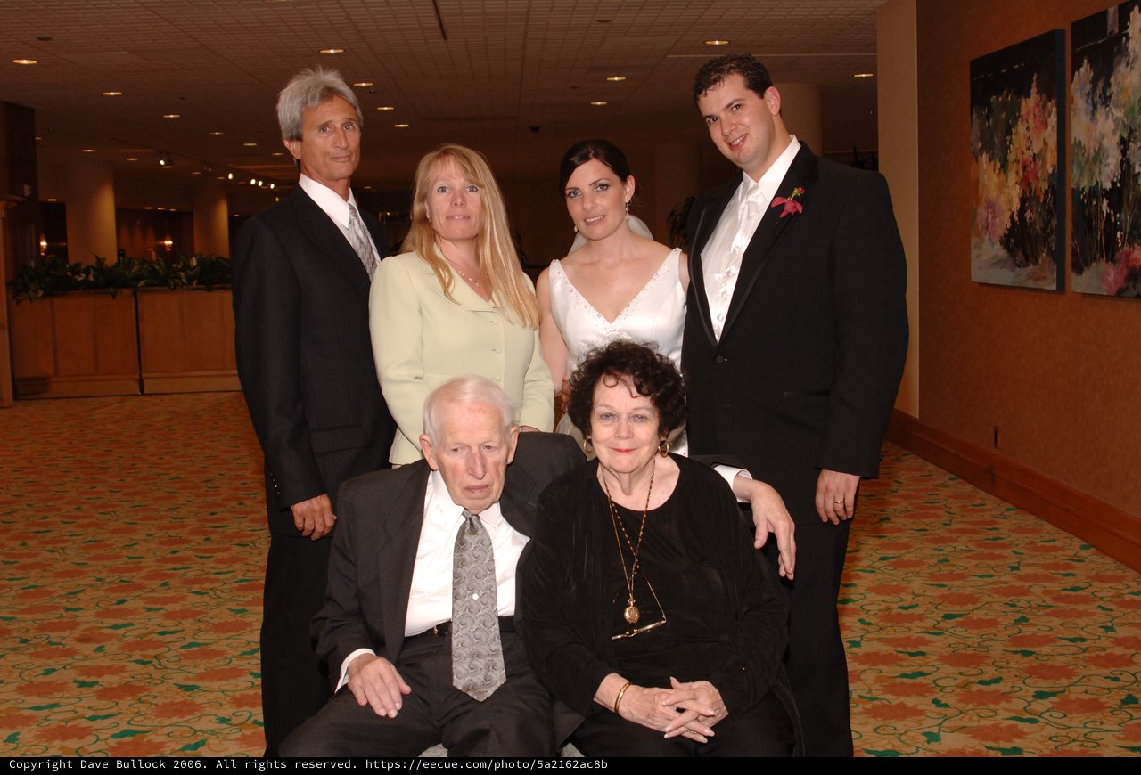 Multi-Generational Family Portrait at Summer Wedding