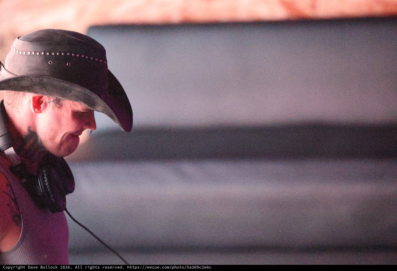 DJ in Cowboy Hat Focused at Wobbleland 2026