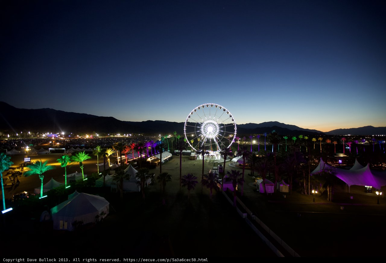Nighttime Fun at Coachella's Amusement Park