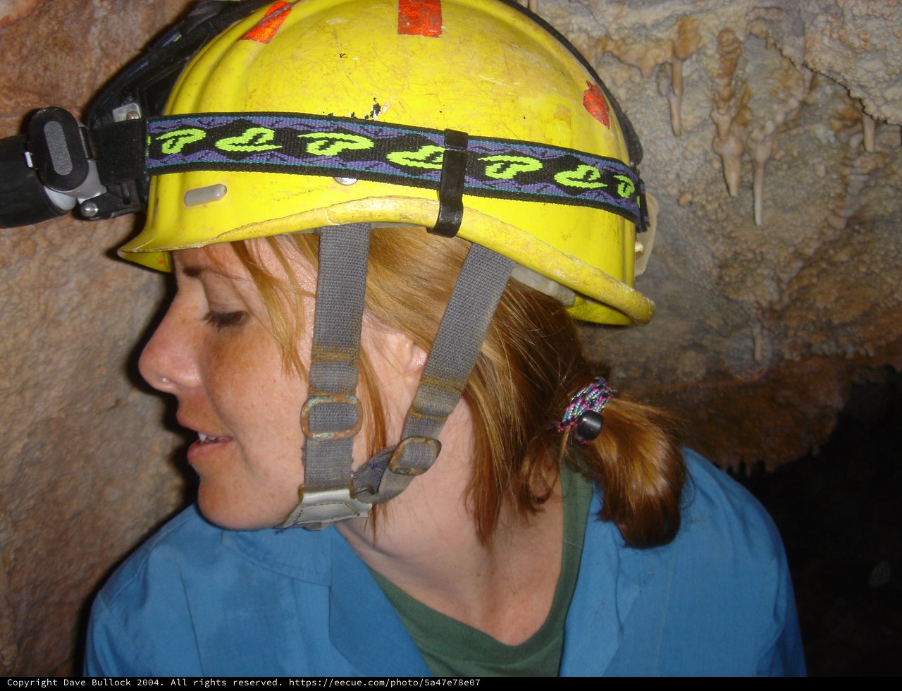 Cave Explorer in Yellow Helmet Underground Adventure