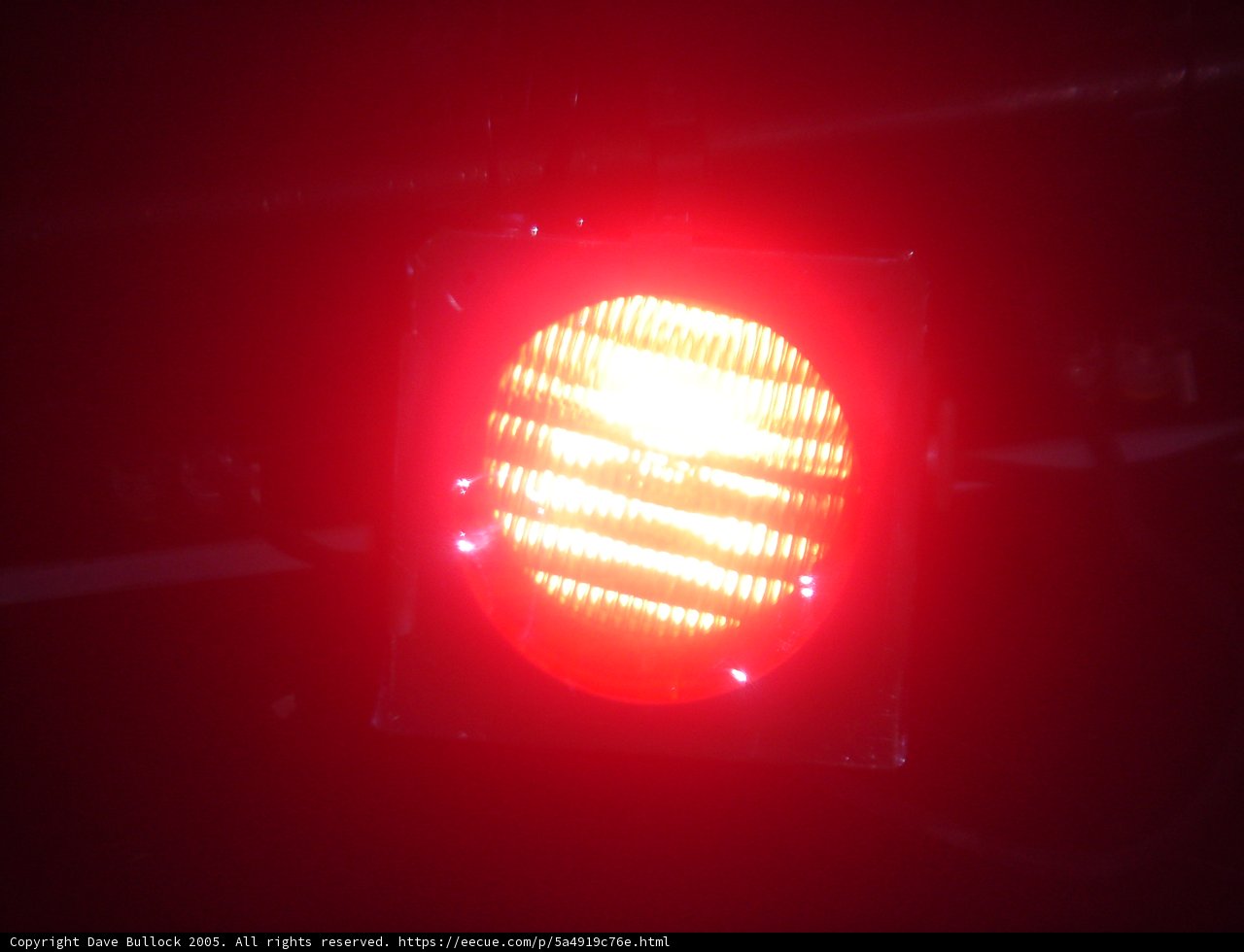 Red Traffic Light in the Dark