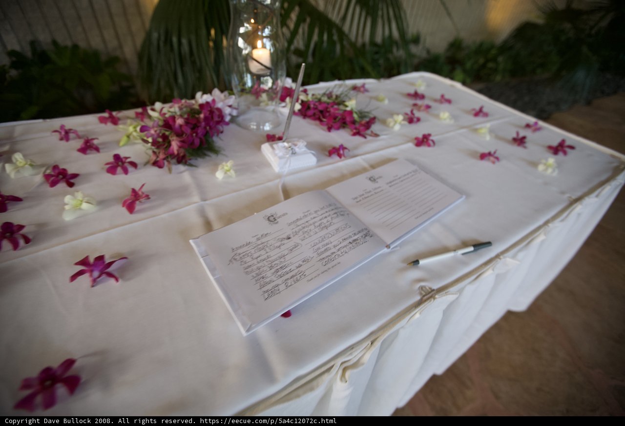 Floral Centerpieces at Hawaiian Wedding Reception