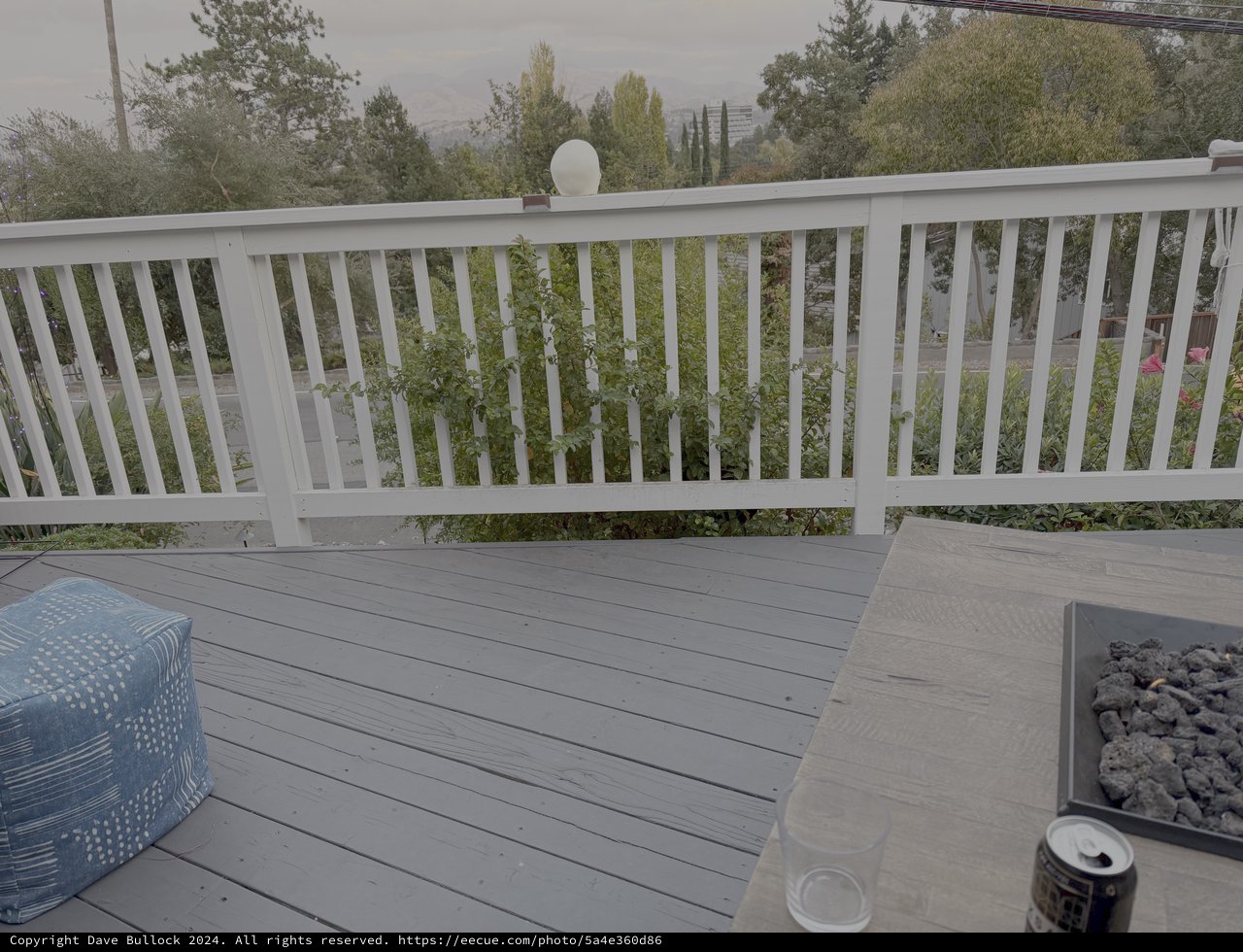 Overcast Day on Residential Deck View