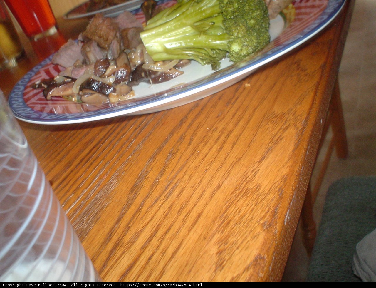 A Delicious Meal on a Beautifully Crafted Wood Table
