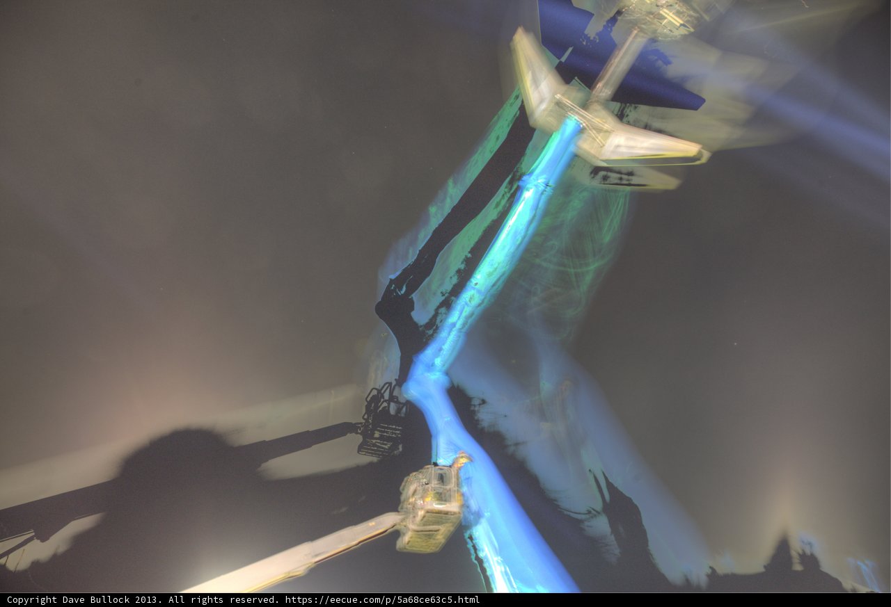 Blue Light Beaming from Above