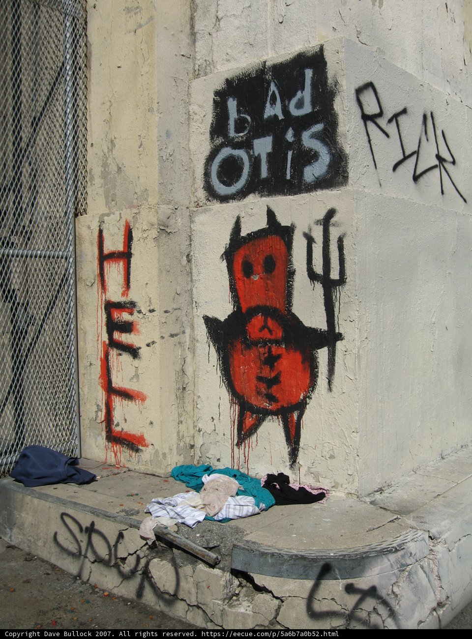 Devilish Graffiti on Building Wall