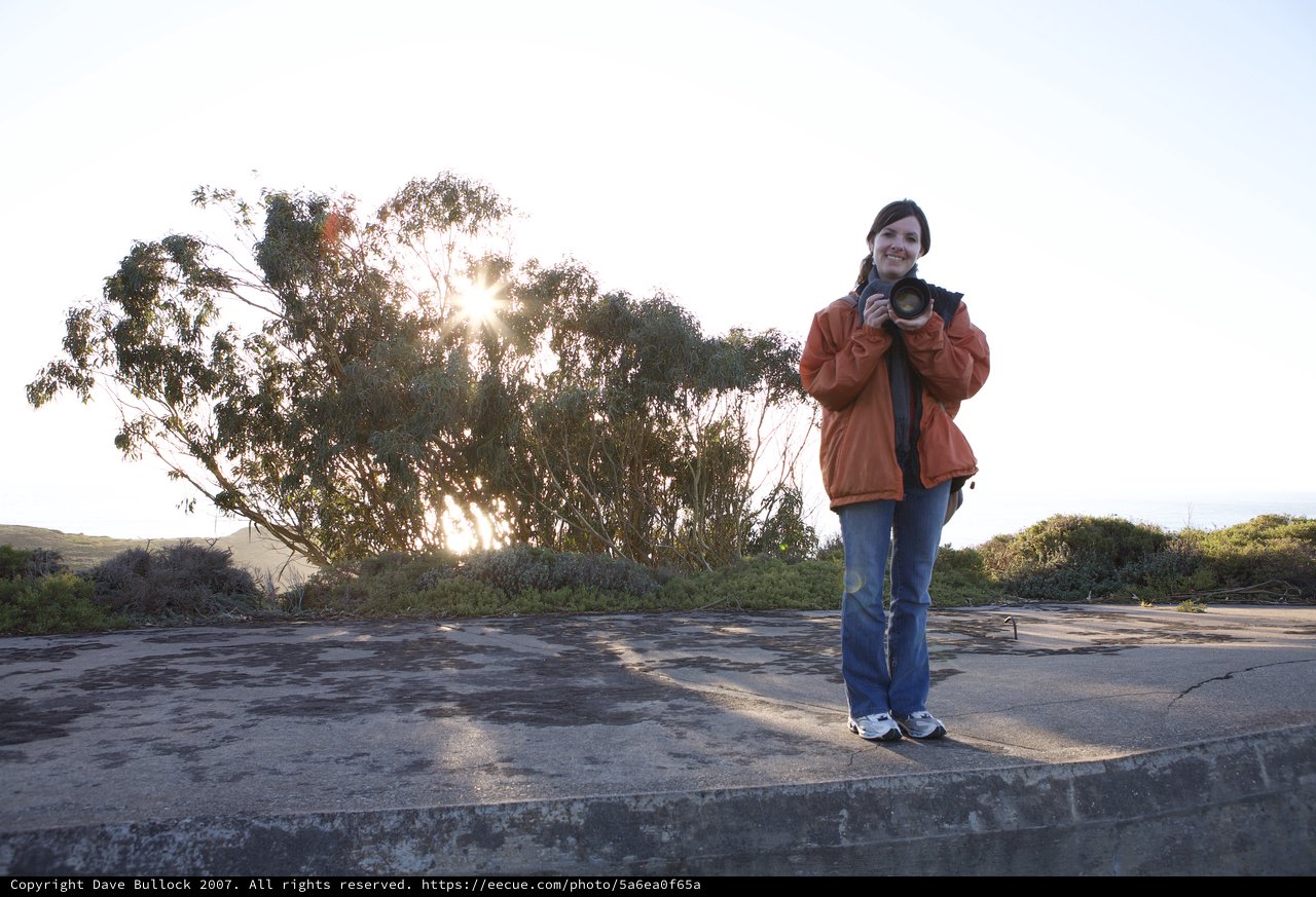 Photographer Penelope at Golden Hour Point Bonita